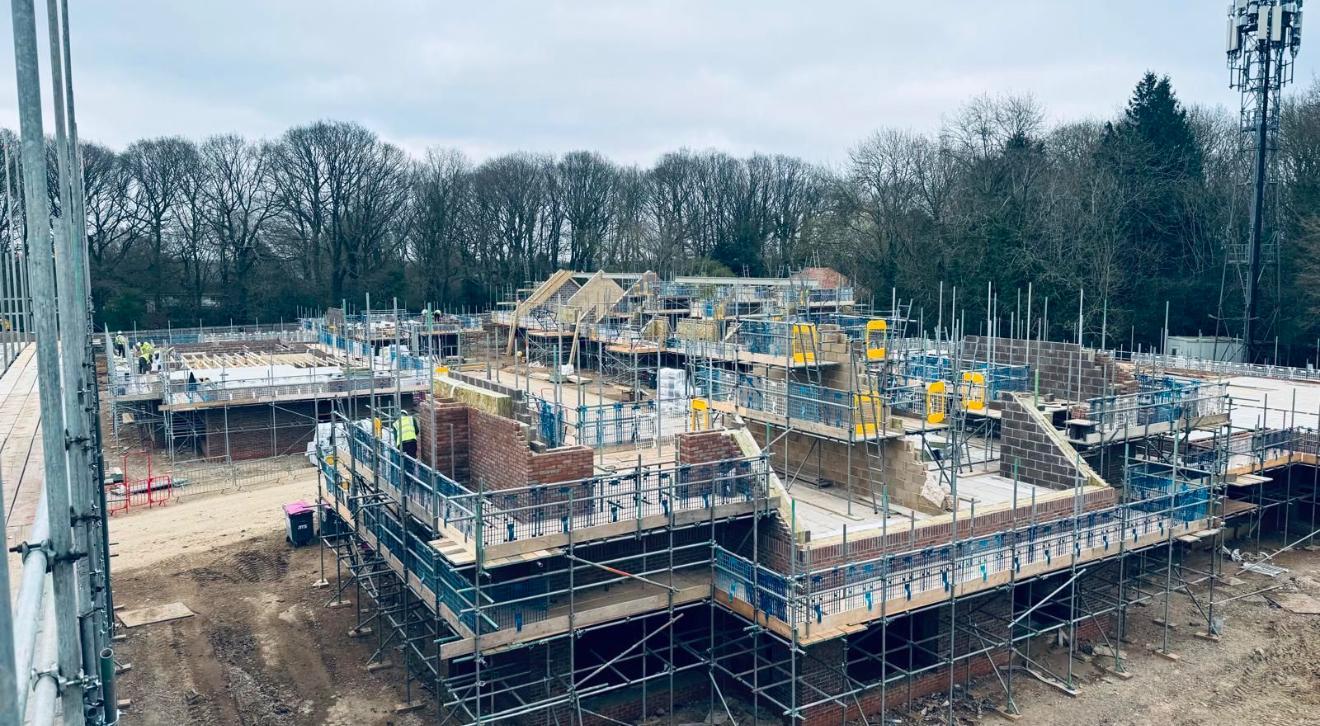 Commercial construction project with professional project management